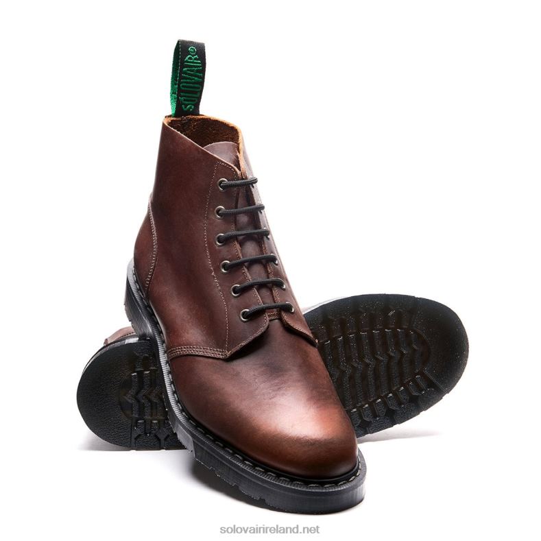 Men Solovair Gaucho Crazy Horse 6 Eye Astronaut Boot 2N2B87