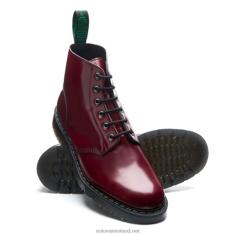 Men Solovair Merlot Vegan 6 Eye Astronaut Boot 2N2B816