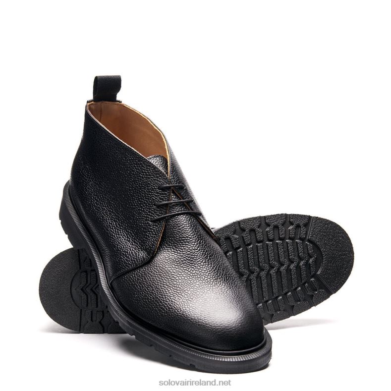 Men Solovair Black Grain Chukka Boot 2N2B829