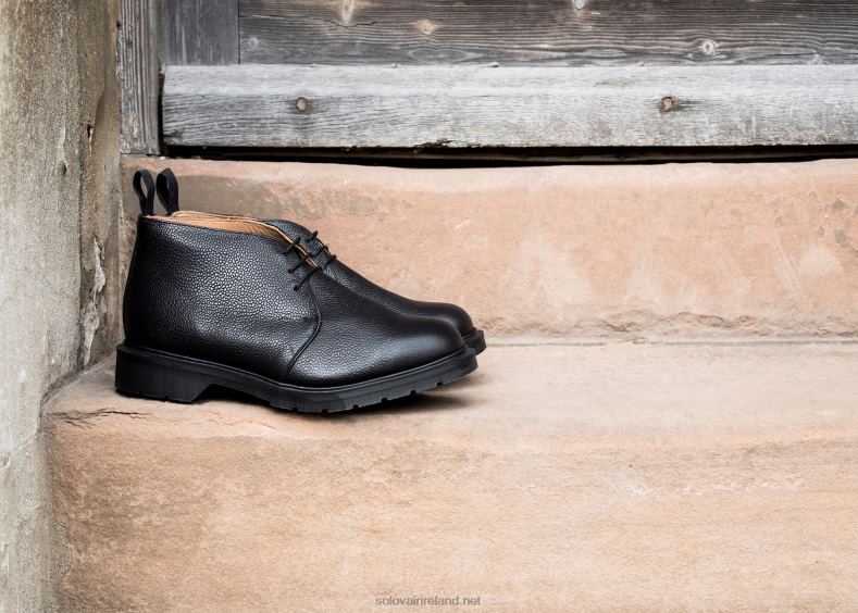 Men Solovair Black Grain Chukka Boot 2N2B829