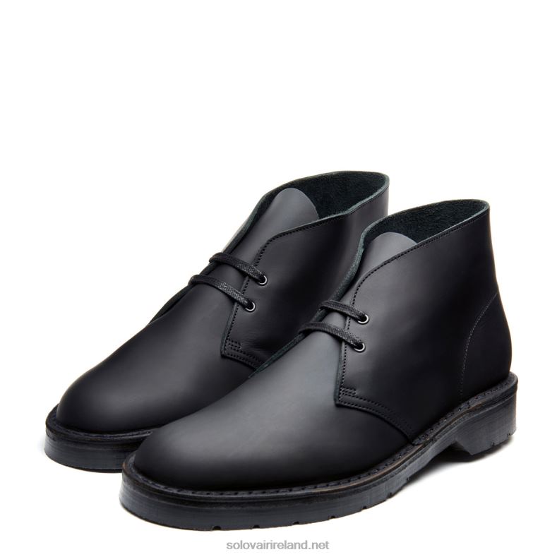 Men Solovair Black Waxy Chukka Boot 2N2B832