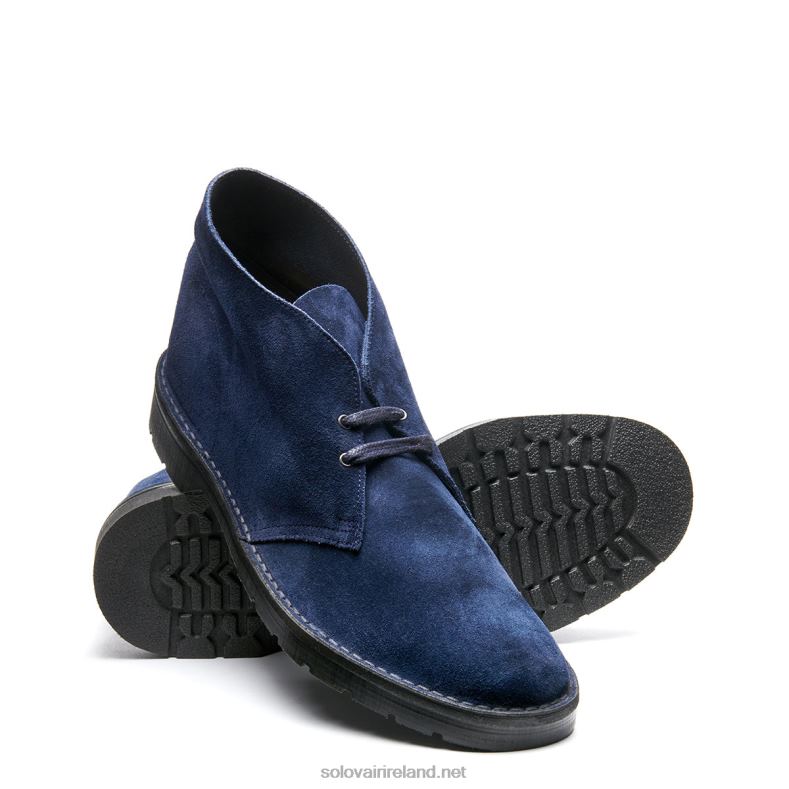 Men Solovair Navy Suede Chukka Boot 2N2B827