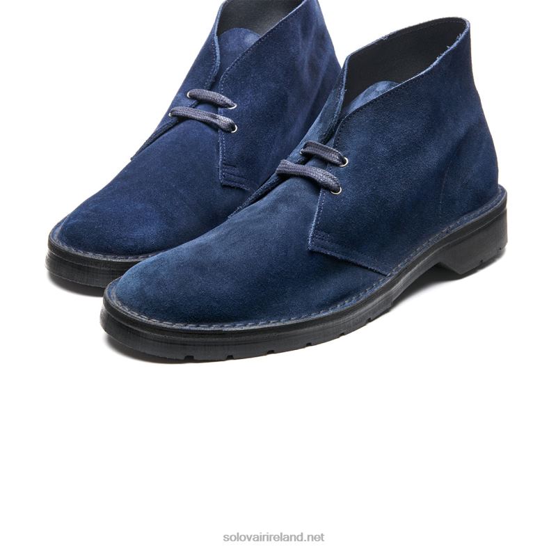 Men Solovair Navy Suede Chukka Boot 2N2B827