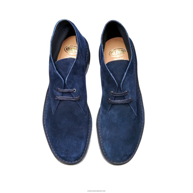Men Solovair Navy Suede Chukka Boot 2N2B827