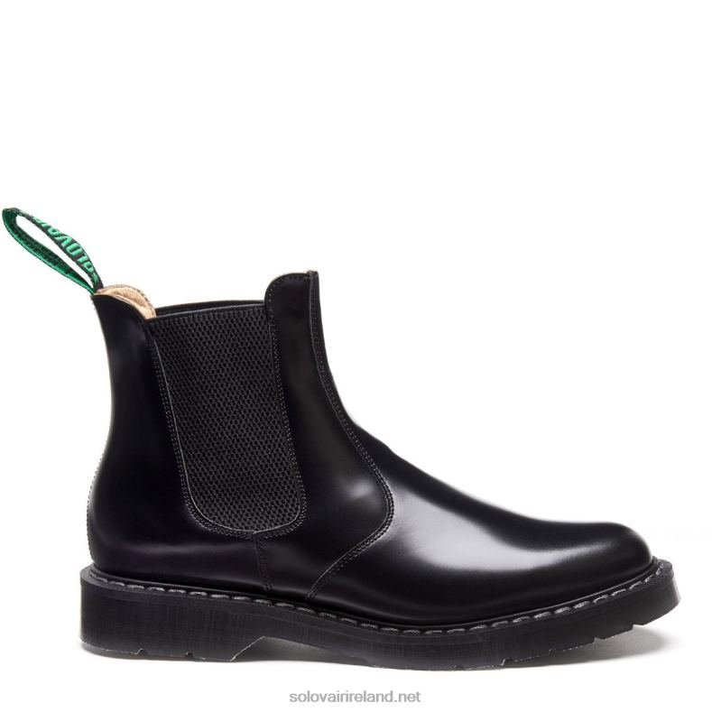 Men Solovair Black Hi-Shine Dealer Boot 2N2B840