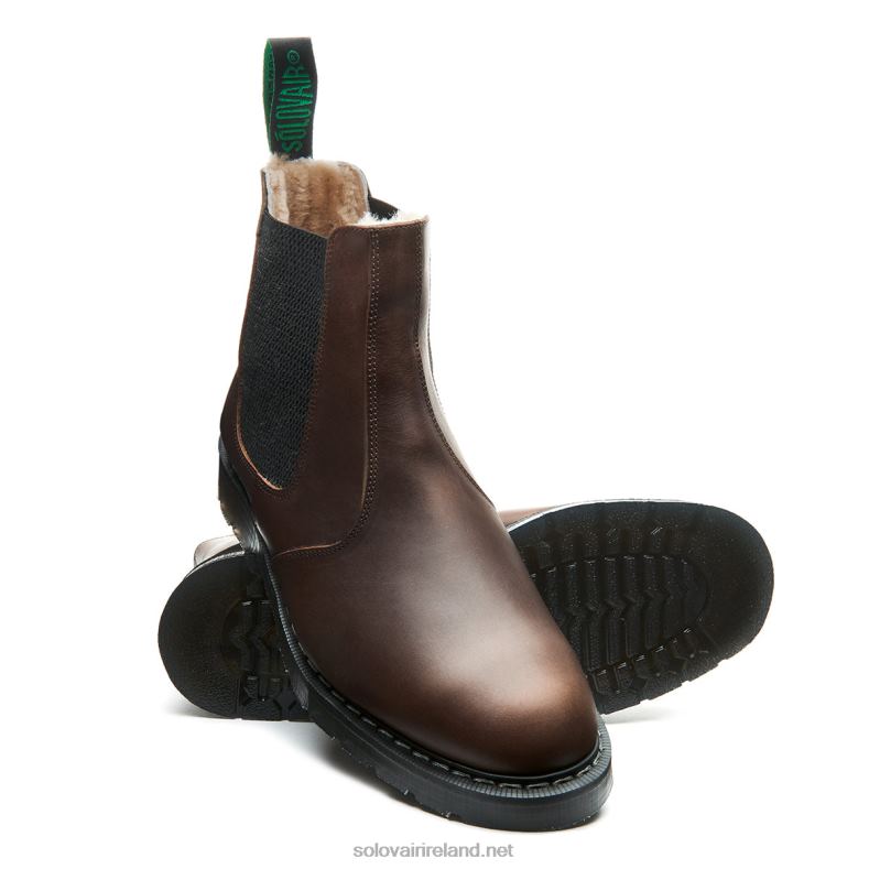 Men Solovair Gaucho Crazy Horse Shearling Lined Dealer Boot 2N2B848