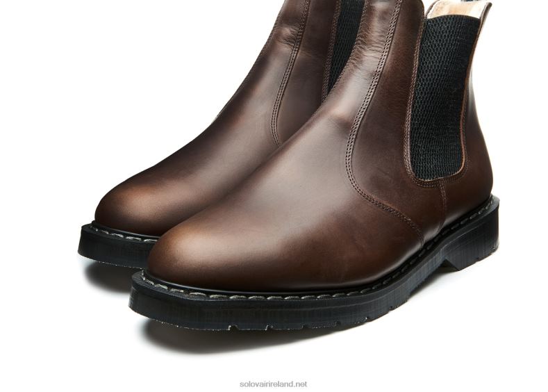 Men Solovair Gaucho Crazy Horse Shearling Lined Dealer Boot 2N2B848