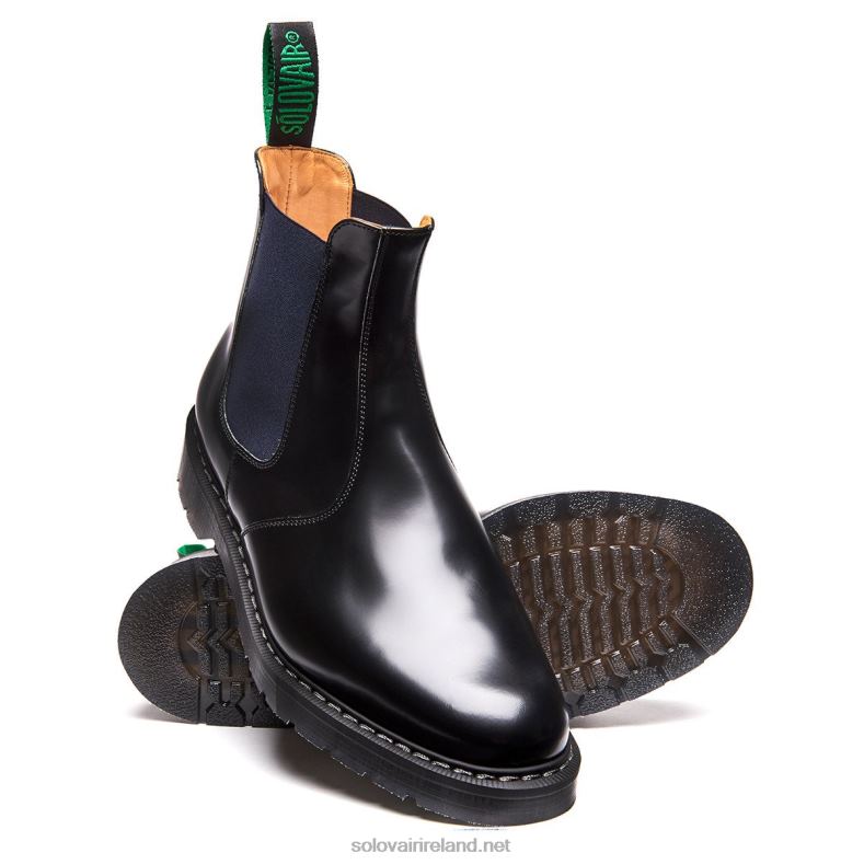 Men Solovair Navy Blue & Black Dealer Boot 2N2B852