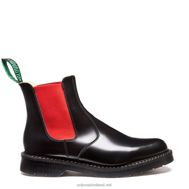 Men Solovair Red & Black Dealer Boot 2N2B853