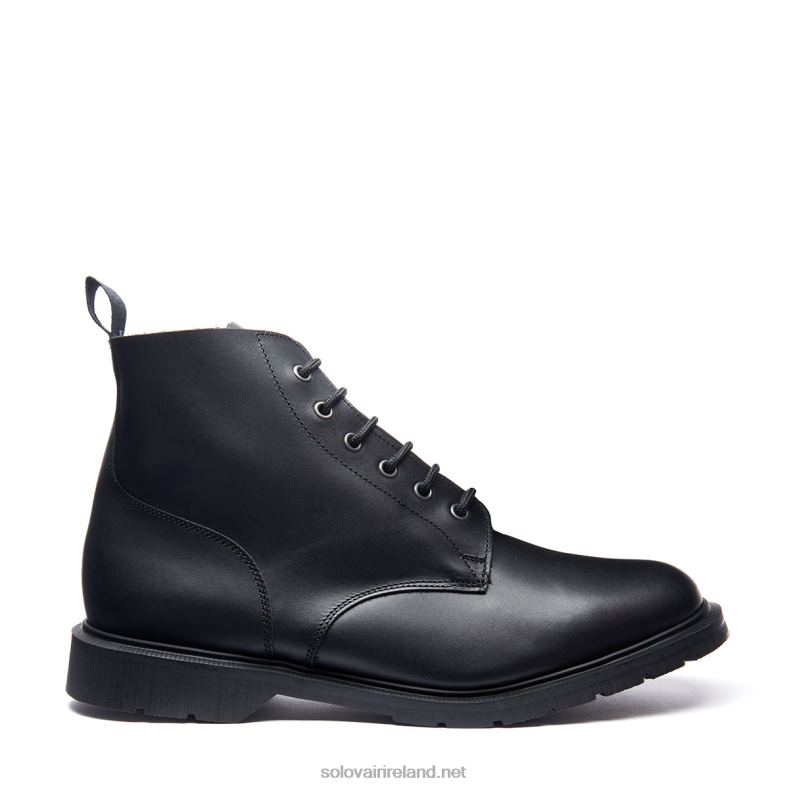 Men Solovair Black 6 Eye Derby Boot 2N2B890