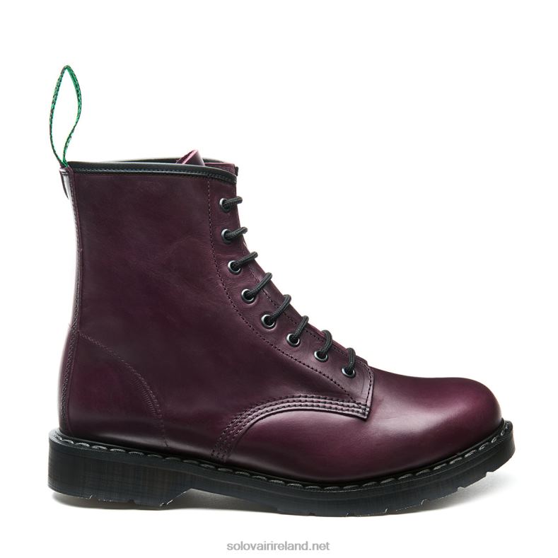 Men Solovair Burgundy Gaucho 8 Eye Derby Boot 2N2B8105
