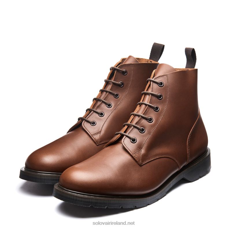 Men Solovair Chestnut 6 Eye Derby Boot 2N2B866