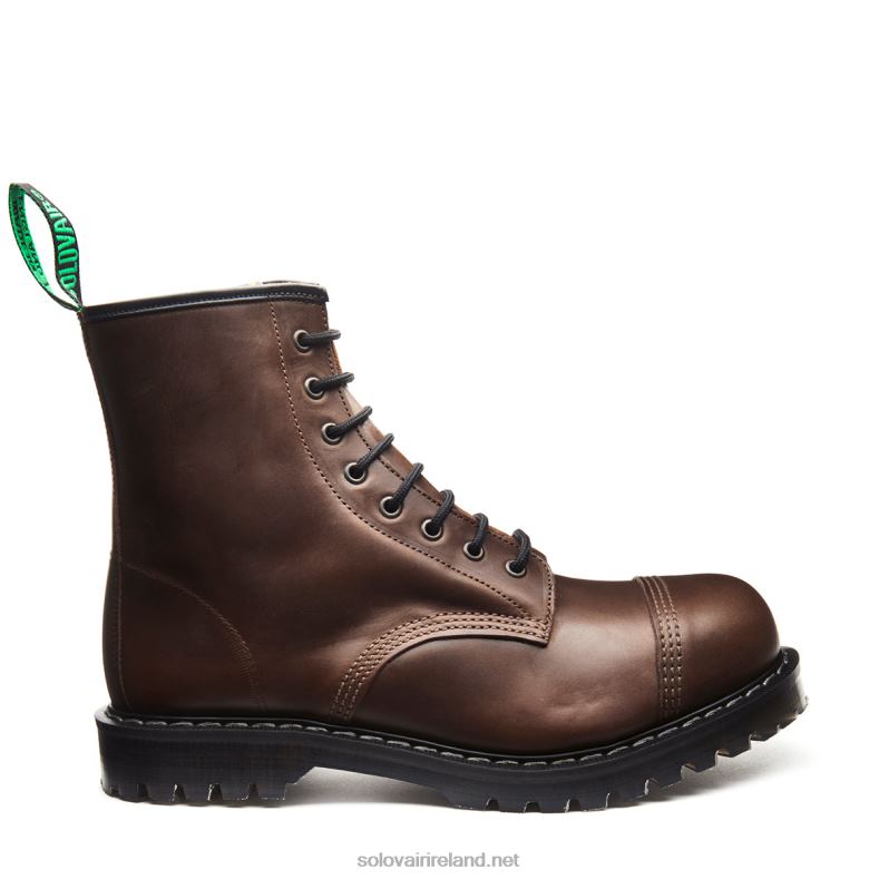 Men Solovair Gaucho Crazy Horse 8 Eye Steel Toe Derby Boot 2N2B8103