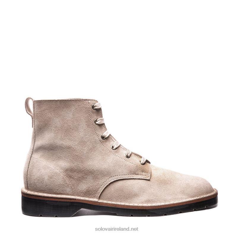 Men Solovair Sand Suede 6 Eye Derby Boot 2N2B893