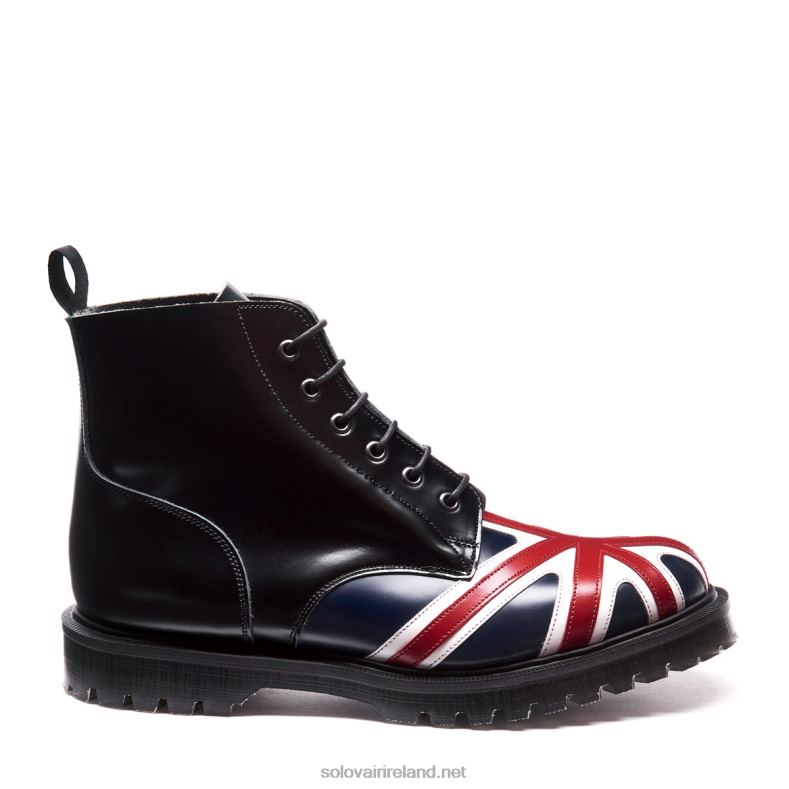 Men Solovair Union Jack 6 Eye Derby Boot 2N2B885