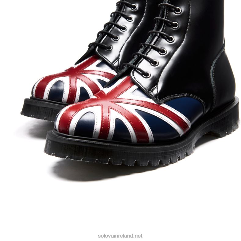 Men Solovair Union Jack 6 Eye Derby Boot 2N2B885