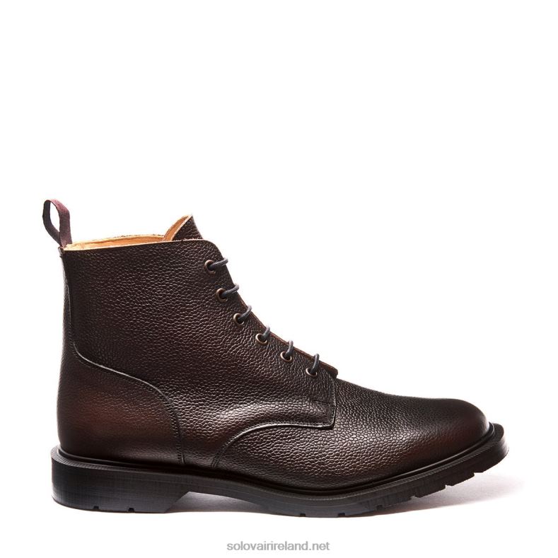 Men Solovair Walnut Grain 6 Eye Derby Boot 2N2B891