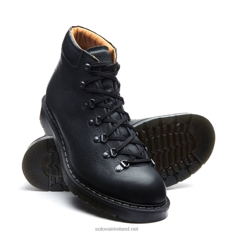 Men Solovair Black Greasy Grain Urban Hiker 2N2B8141