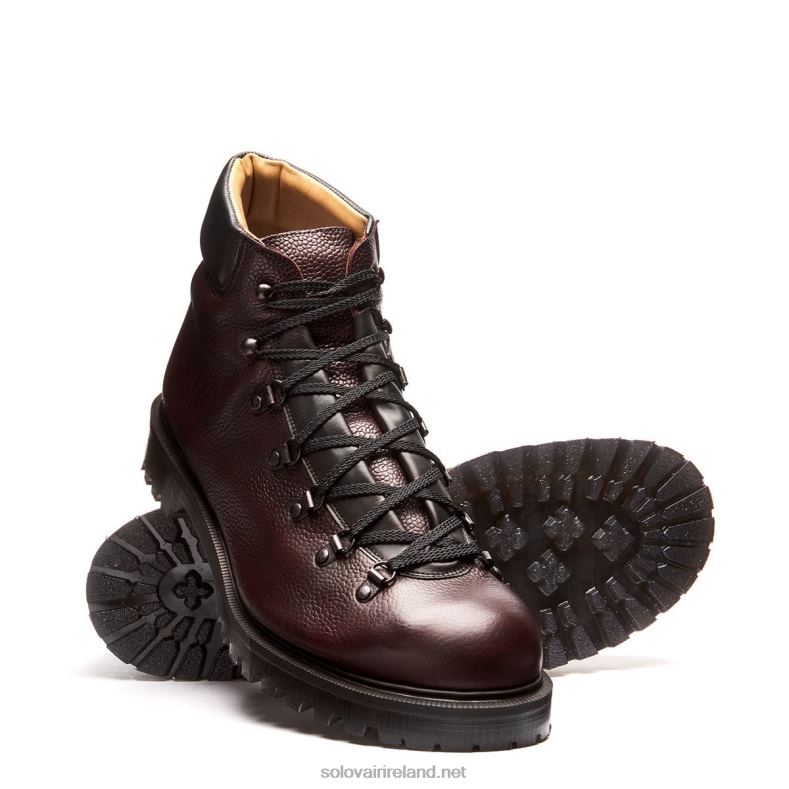 Men Solovair Burgundy Grain Urban Hiker 2N2B8136