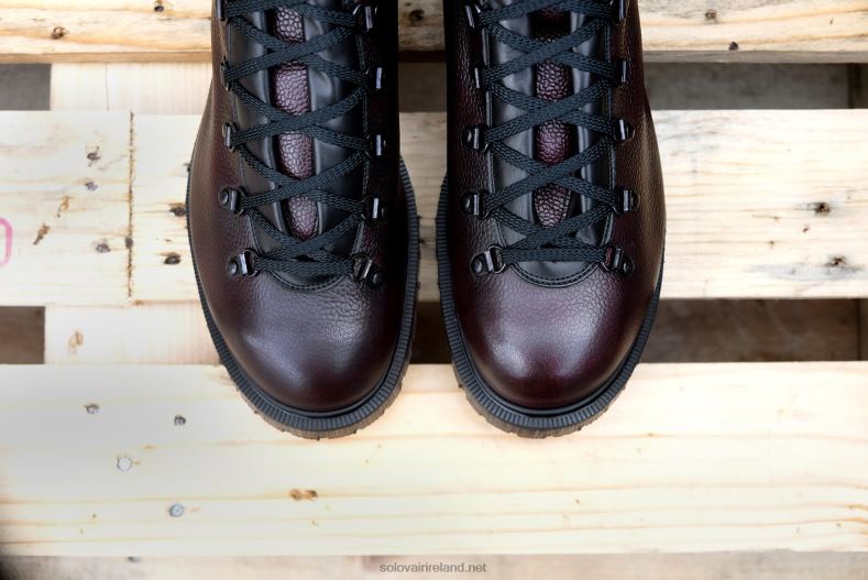 Men Solovair Burgundy Grain Urban Hiker 2N2B8136