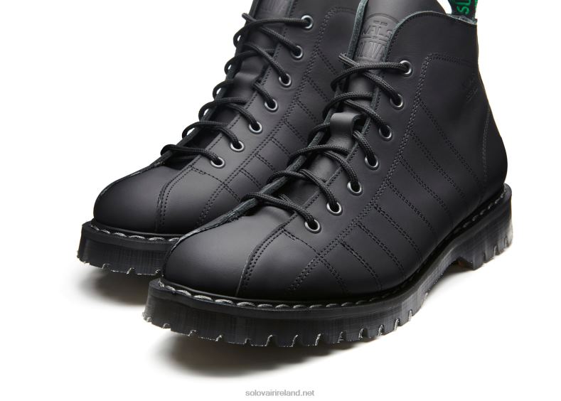 Men Solovair Walsh Black Greasy Rugby Boot 2N2B8140