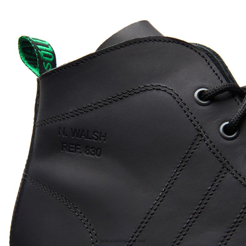 Men Solovair Walsh Black Greasy Rugby Boot 2N2B8140