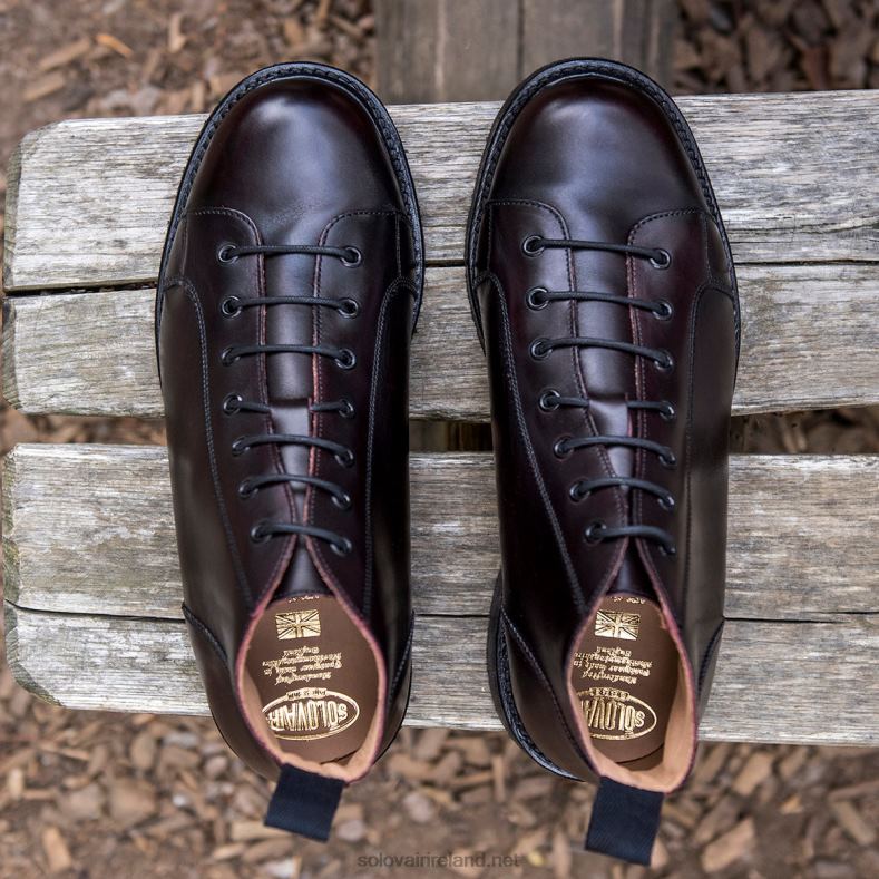 Men Solovair Burgundy Monkey Boot 2N2B8157