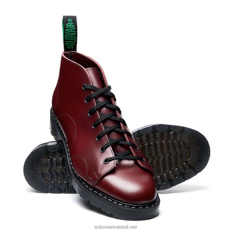 Men Solovair Oxblood Hi-Shine Monkey Boot 2N2B8149