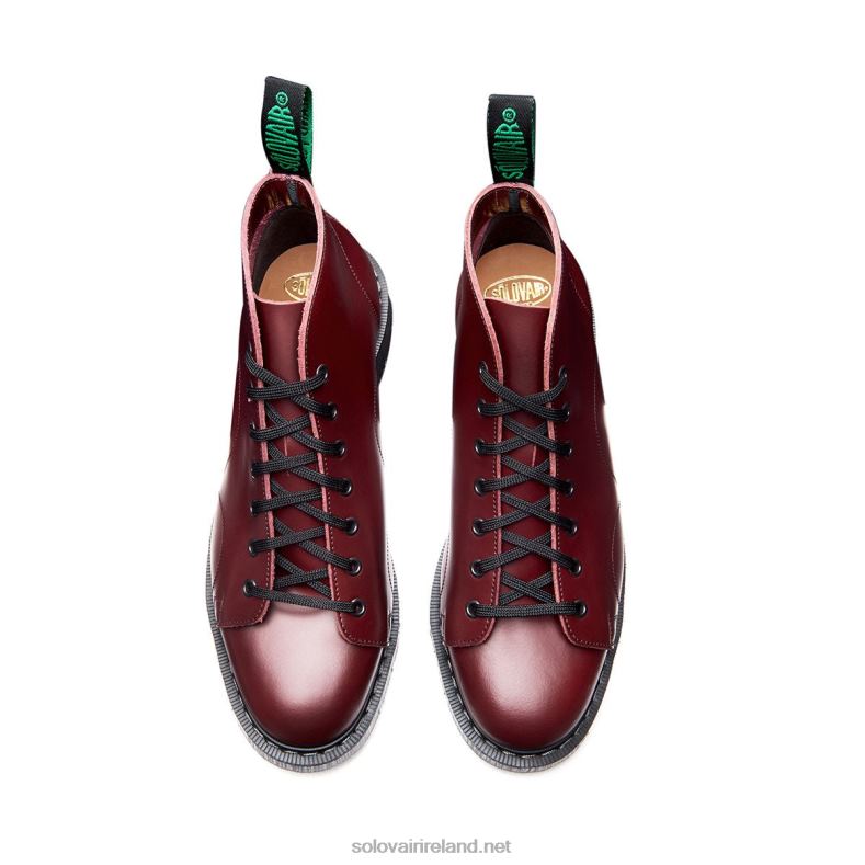 Men Solovair Oxblood Hi-Shine Monkey Boot 2N2B8149