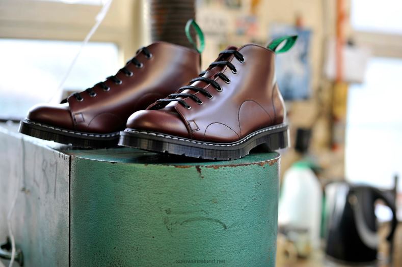 Men Solovair Oxblood Hi-Shine Monkey Boot 2N2B8149