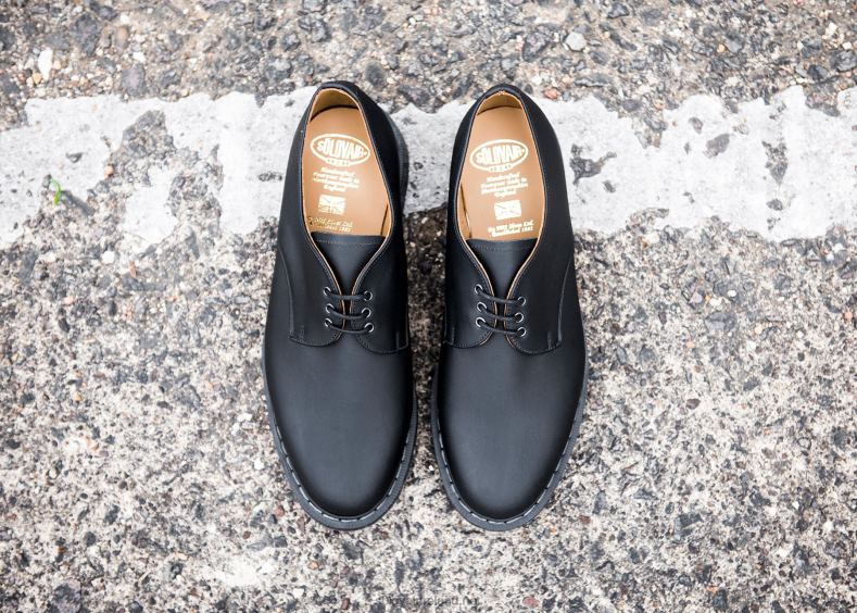 Men Solovair Black Greasy Gibson Shoe 2N2B8176