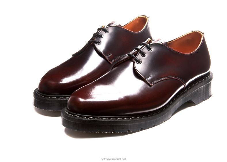 Men Solovair Burgundy Rub-Off Gibson Shoe 2N2B8179