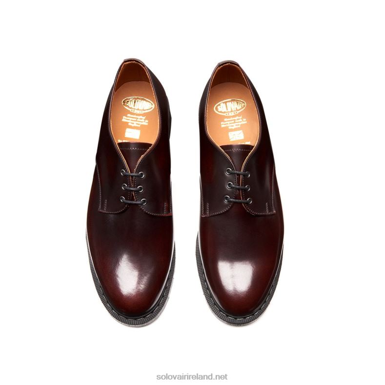Men Solovair Burgundy Rub-Off Gibson Shoe 2N2B8179