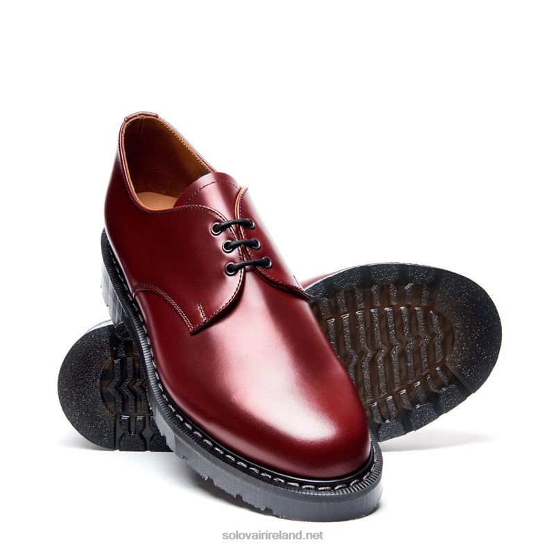 Men Solovair Cherry Red Hi-Shine Gibson Shoe 2N2B8199