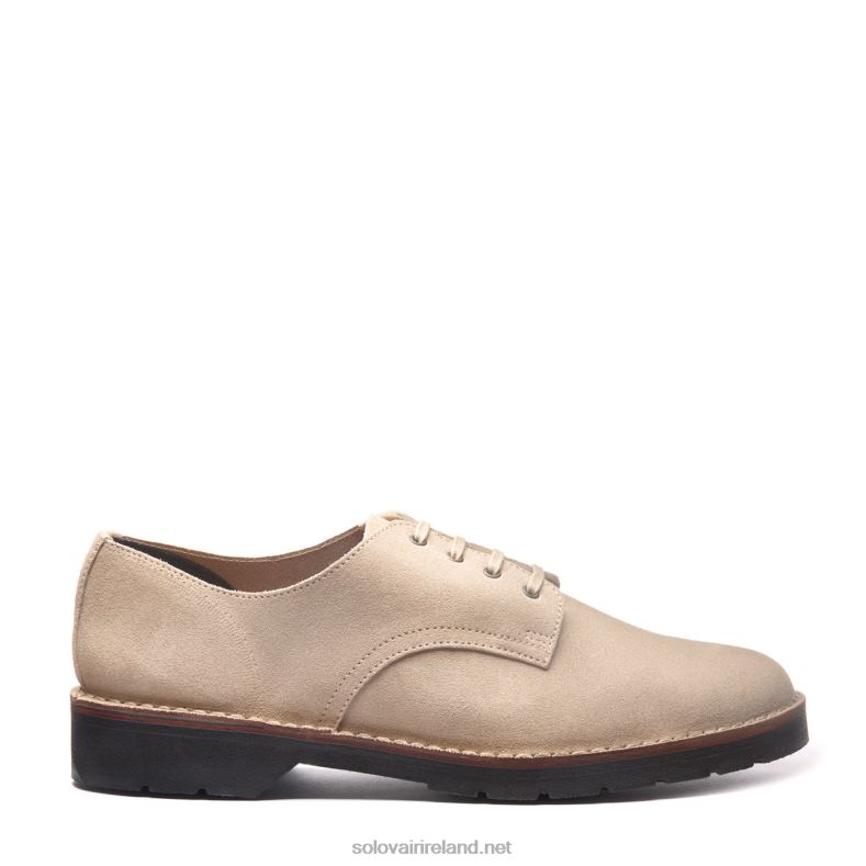 Men Solovair Sand Suede 4 Eye Gibson Shoe 2N2B8187