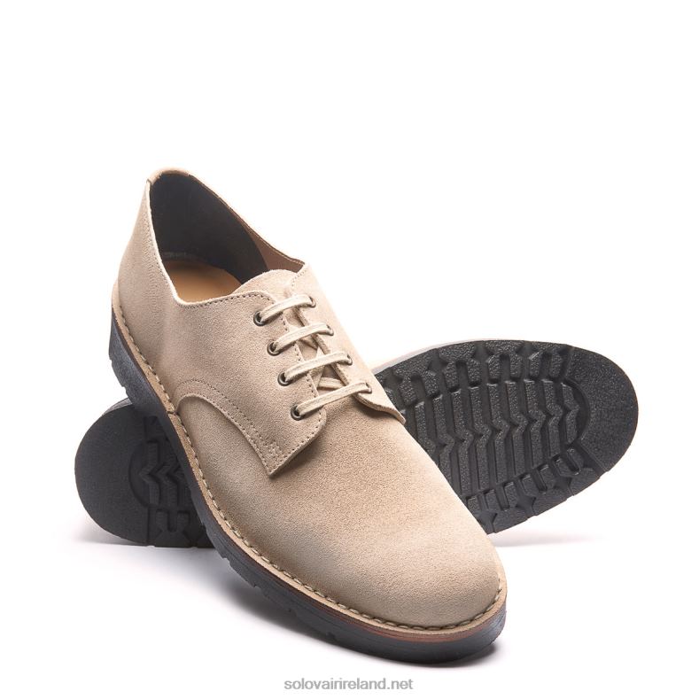 Men Solovair Sand Suede 4 Eye Gibson Shoe 2N2B8187