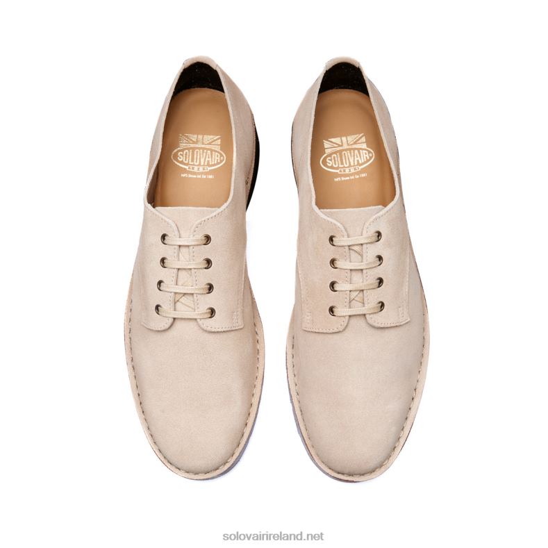 Men Solovair Sand Suede 4 Eye Gibson Shoe 2N2B8187