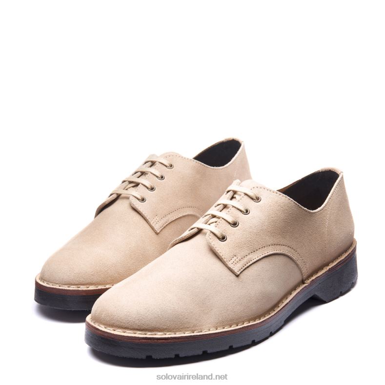 Men Solovair Sand Suede 4 Eye Gibson Shoe 2N2B8187