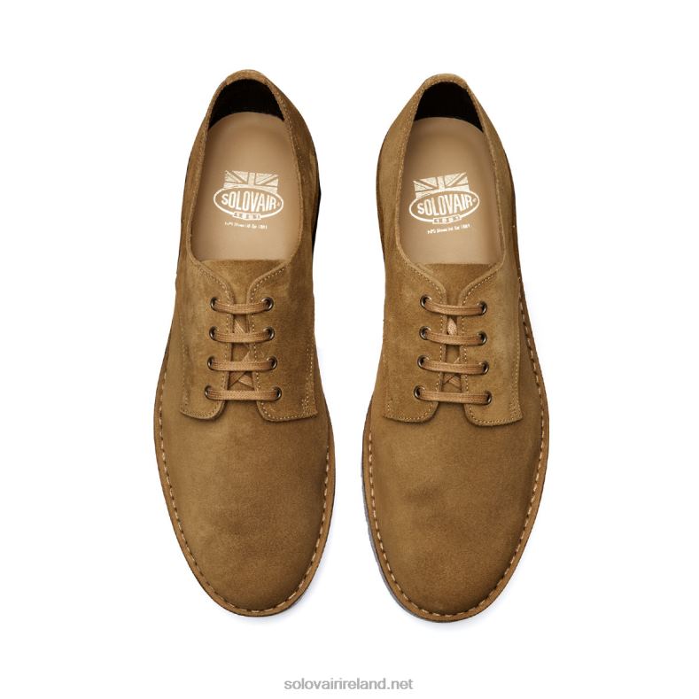 Men Solovair Tan Suede 4 Eye Gibson Shoe 2N2B8198