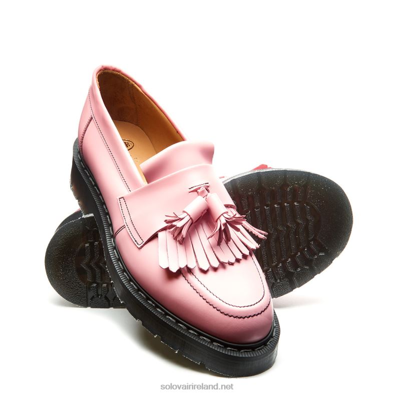 Men Solovair Blush Pink Hi-Shine Tassel Loafer 2N2B8212
