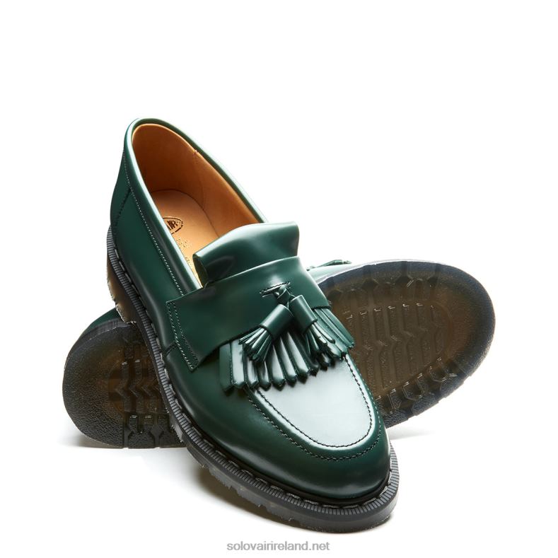 Men Solovair Green Hi-Shine Tassel Loafer 2N2B8208