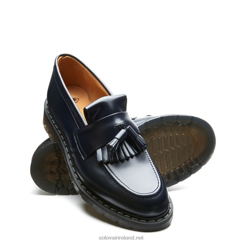 Men Solovair Navy Hi-Shine Tassel Loafer 2N2B8207