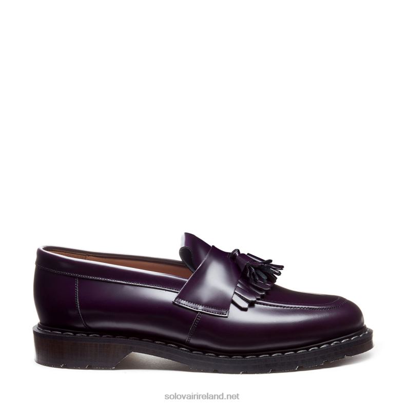 Men Solovair Purple Hi-Shine Tassel Loafer 2N2B8206