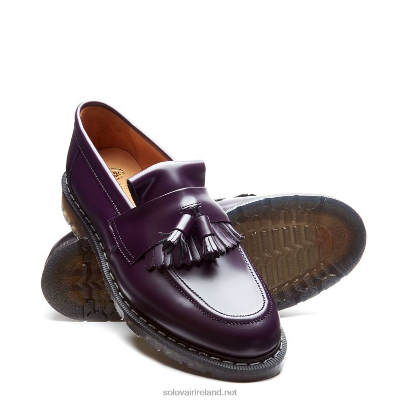 Men Solovair Purple Hi-Shine Tassel Loafer 2N2B8206