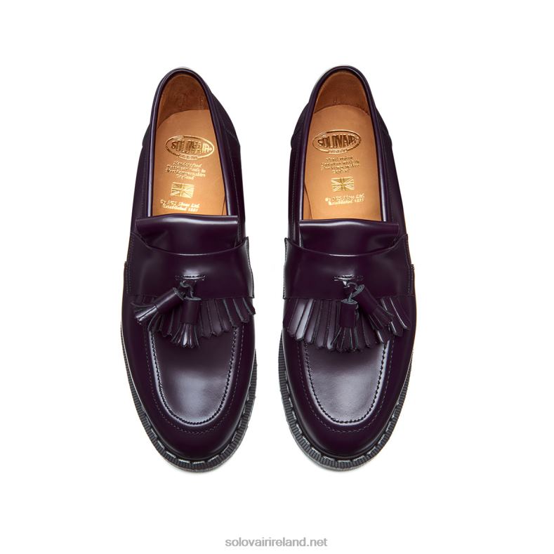 Men Solovair Purple Hi-Shine Tassel Loafer 2N2B8206