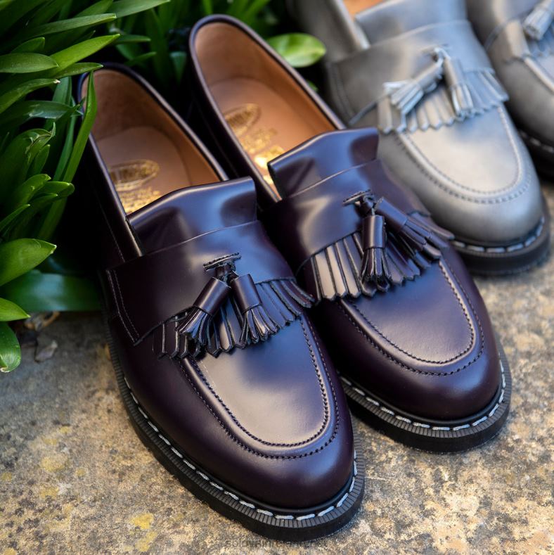 Men Solovair Purple Hi-Shine Tassel Loafer 2N2B8206