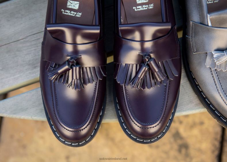 Men Solovair Purple Hi-Shine Tassel Loafer 2N2B8206