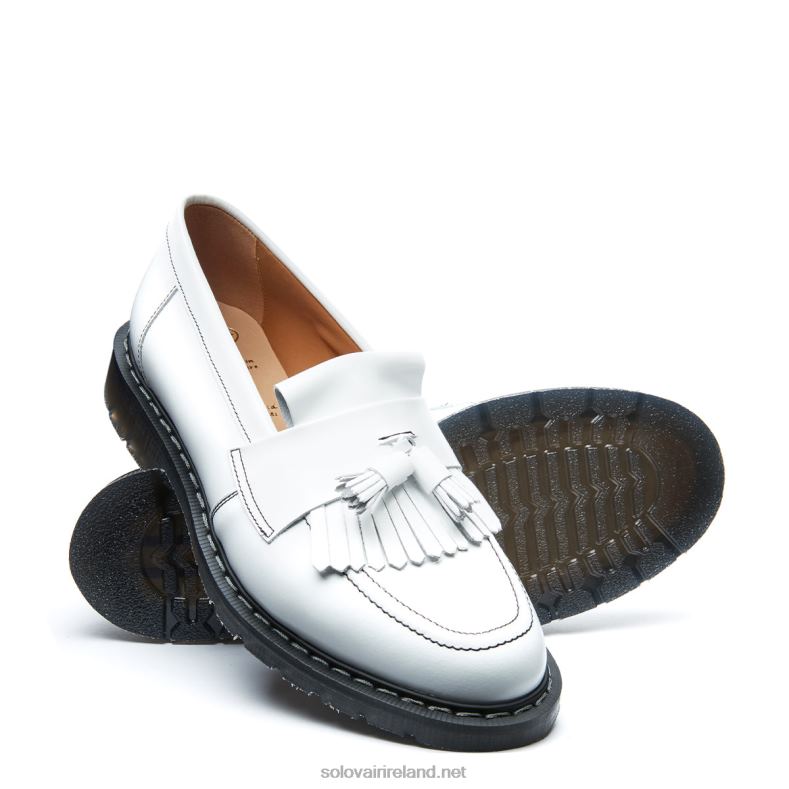 Men Solovair White Hi-Shine Tassel Loafer 2N2B8209