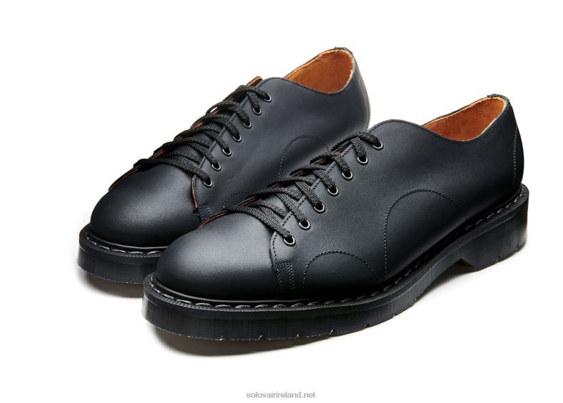 Men Solovair Black Greasy Monkey Shoe 2N2B8221
