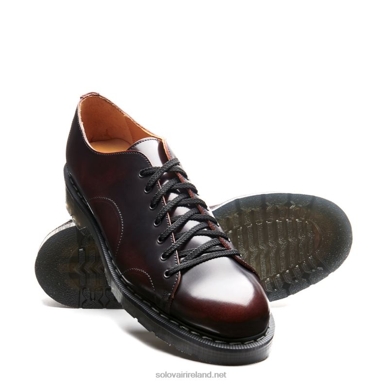 Men Solovair Burgundy Rub-Off Monkey Shoe 2N2B8219